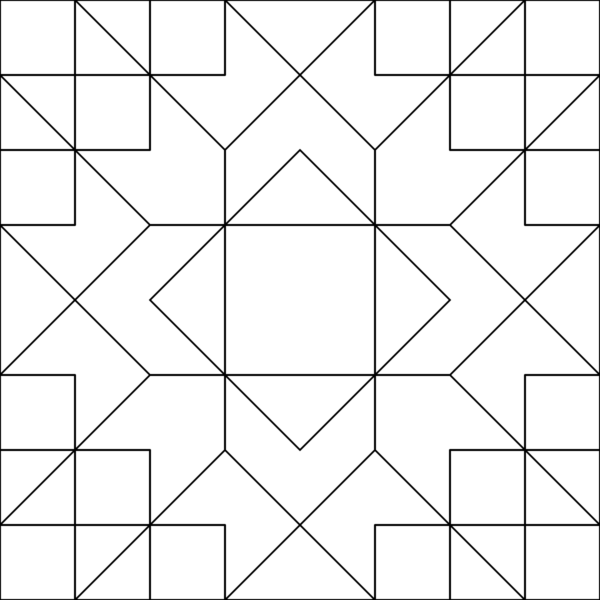 Pattern 12, Arrow Crown barn quilt pattern thumbnail